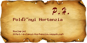 Polányi Hortenzia névjegykártya